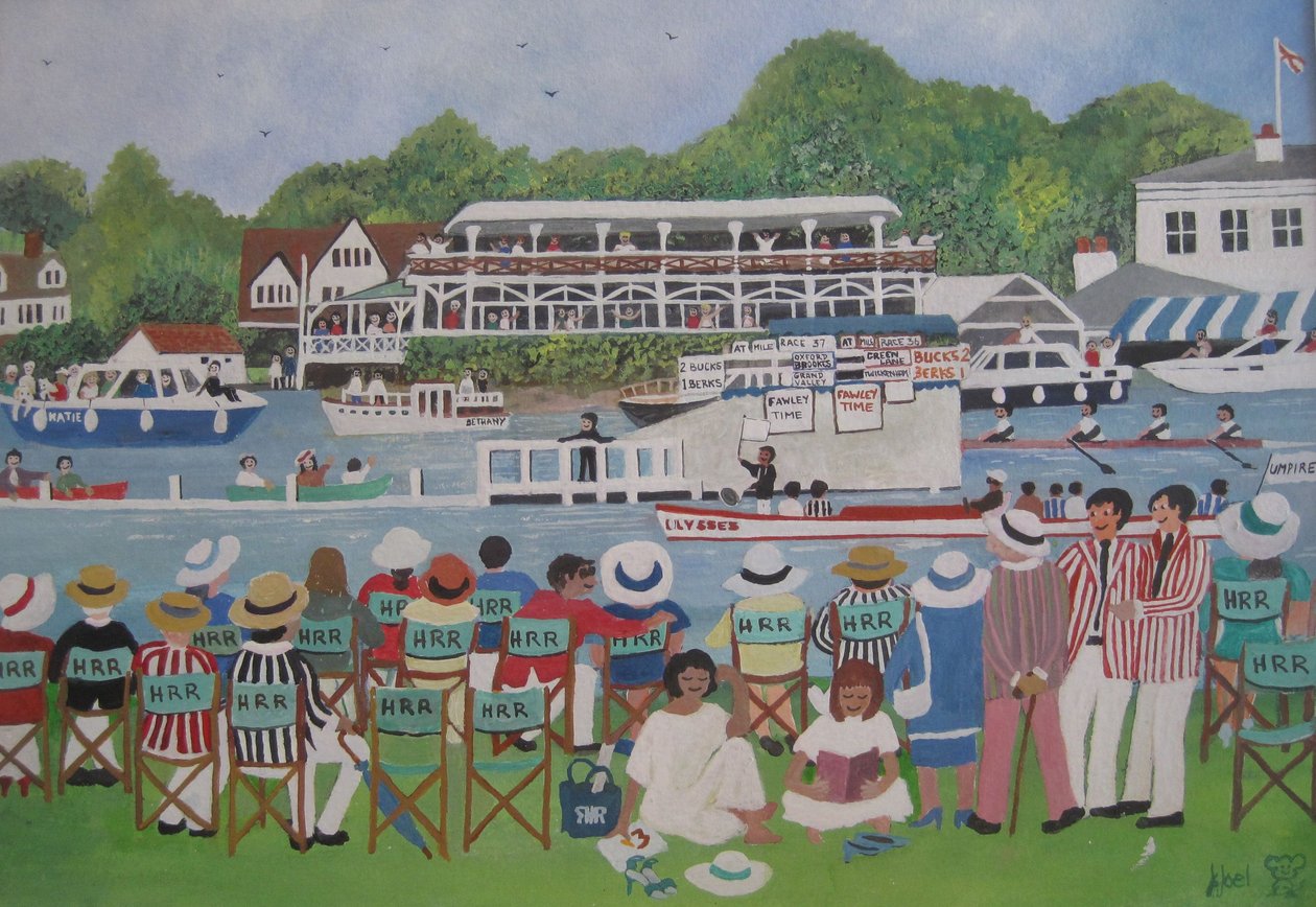 Henley - The Finish, 2012 (Gouache på papir) af Judy Joel