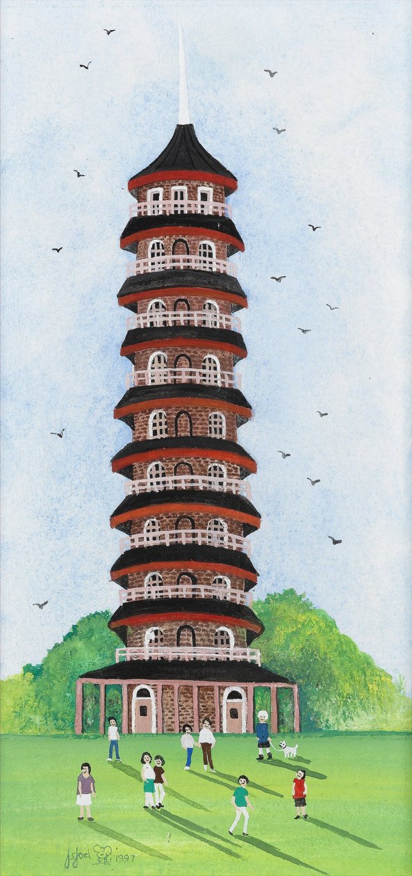Kew Pagoda, 2009 (Gouache på papir) af Judy Joel