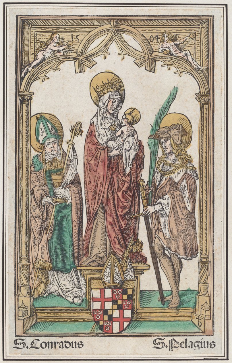 Jomfruen og barnet med Sankt Conrad og Sankt Pelagius af Jörg Breu the Elder
