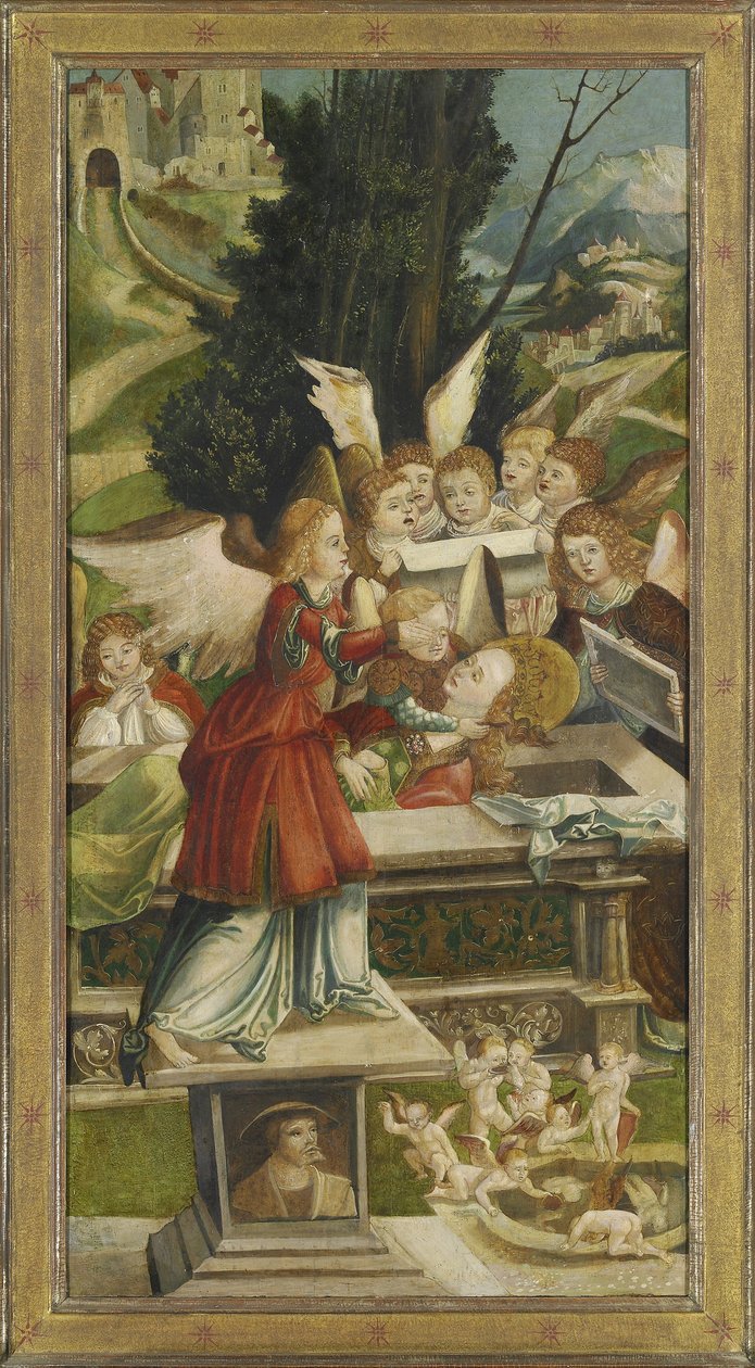 Begravelsen. Vinge fra Saint Agatha-alteret, 1523 af Jörg Greimold