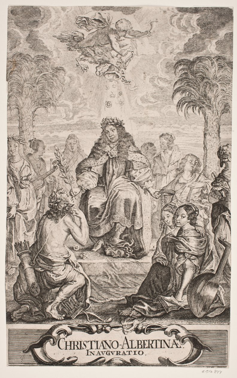 Hertug Christian Albrecht hyldes af Apollo og de ni muser af Jürgen Ovens