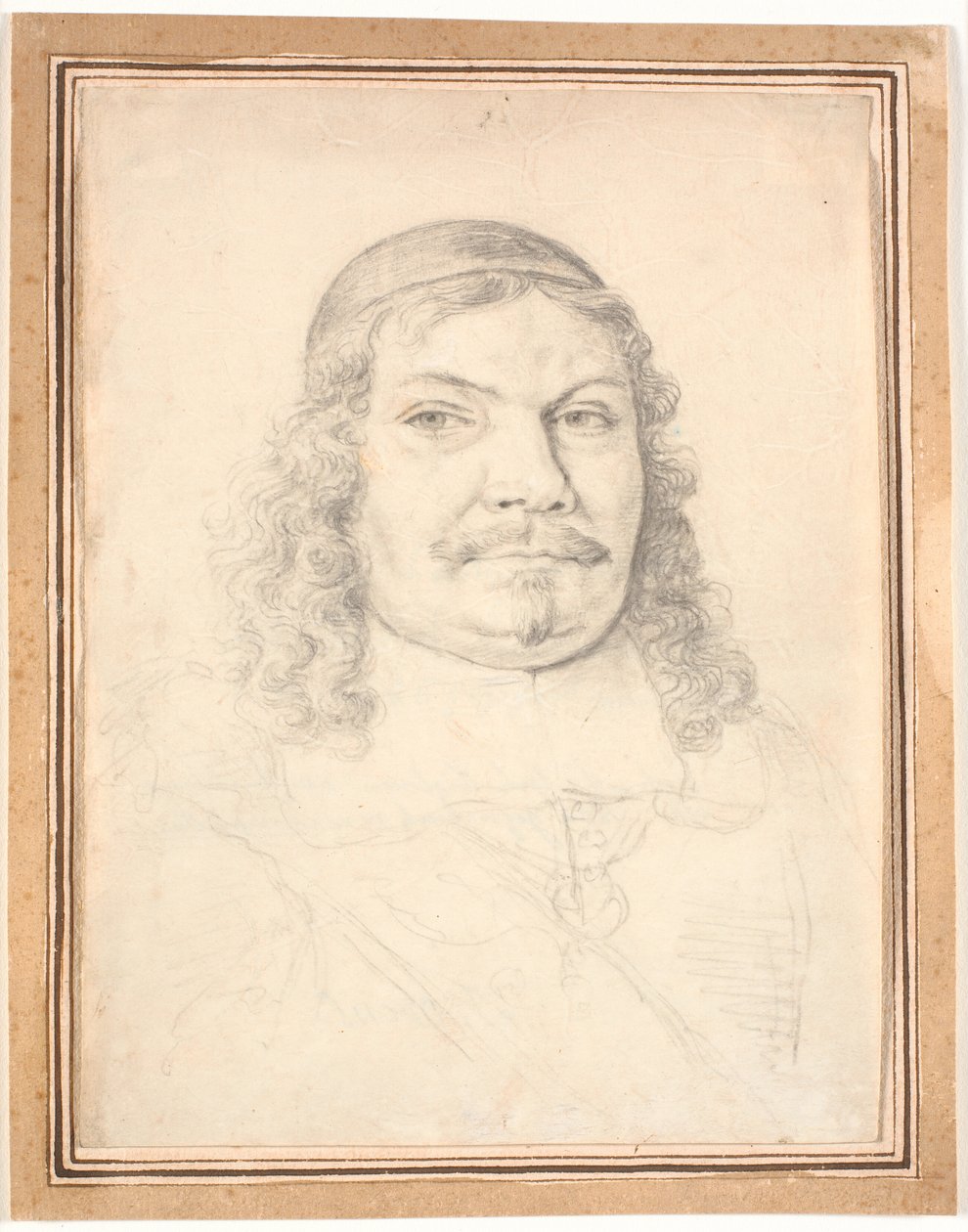 Portræt af den holstenske-gottorpske kansler Johan Adolph Kielman von Kielmanseck (1612-1676). Brystbillede enface til højre af Jürgen Ovens