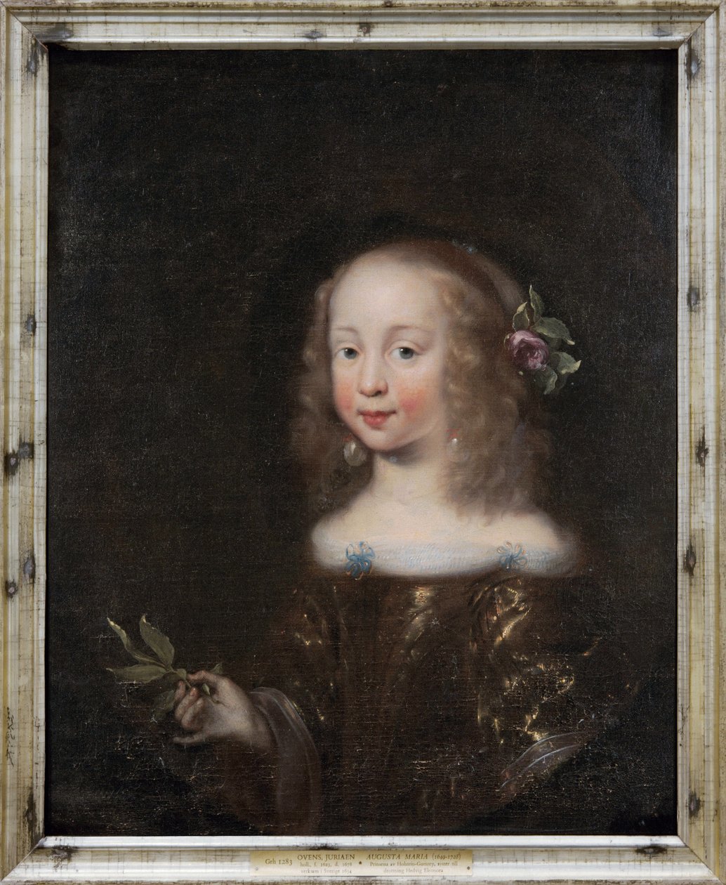 Svensk: Augusta Maria, 1649-1728, prinsesse af Holstein-Gottorp Augusta Maria, 1649-1728, prinsesse af Holstein-Gottorp af Jürgen Ovens
