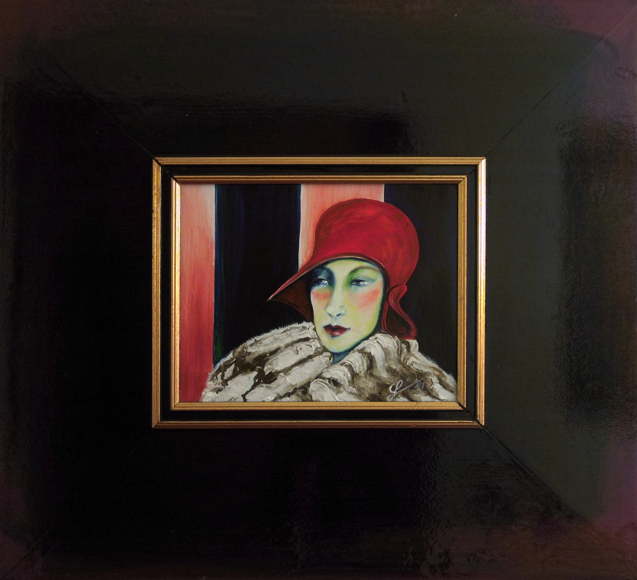 Belle Epoque VII -Dame mit roter Kappe II- af JuleSimo