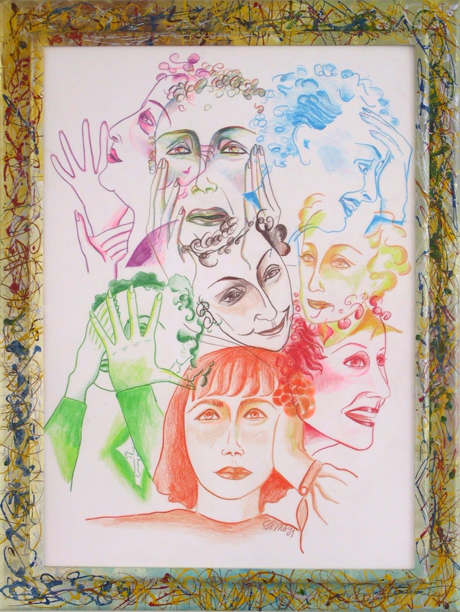 Edith Piaf II -Portræt/Collage- af JuleSimo