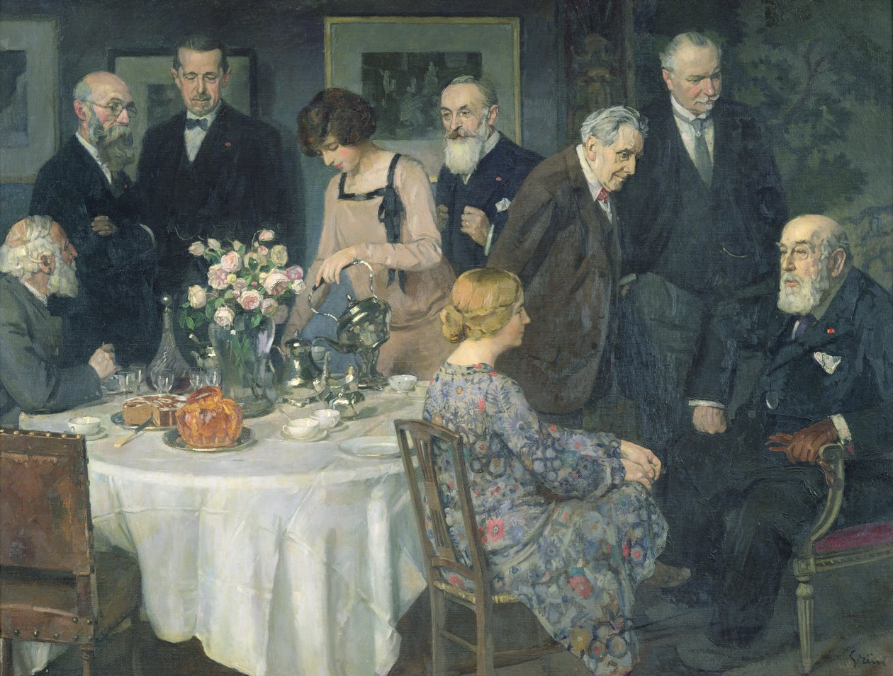 En gruppe af kunstnere, 1929 af Jules Alexandre Gruen or Grun