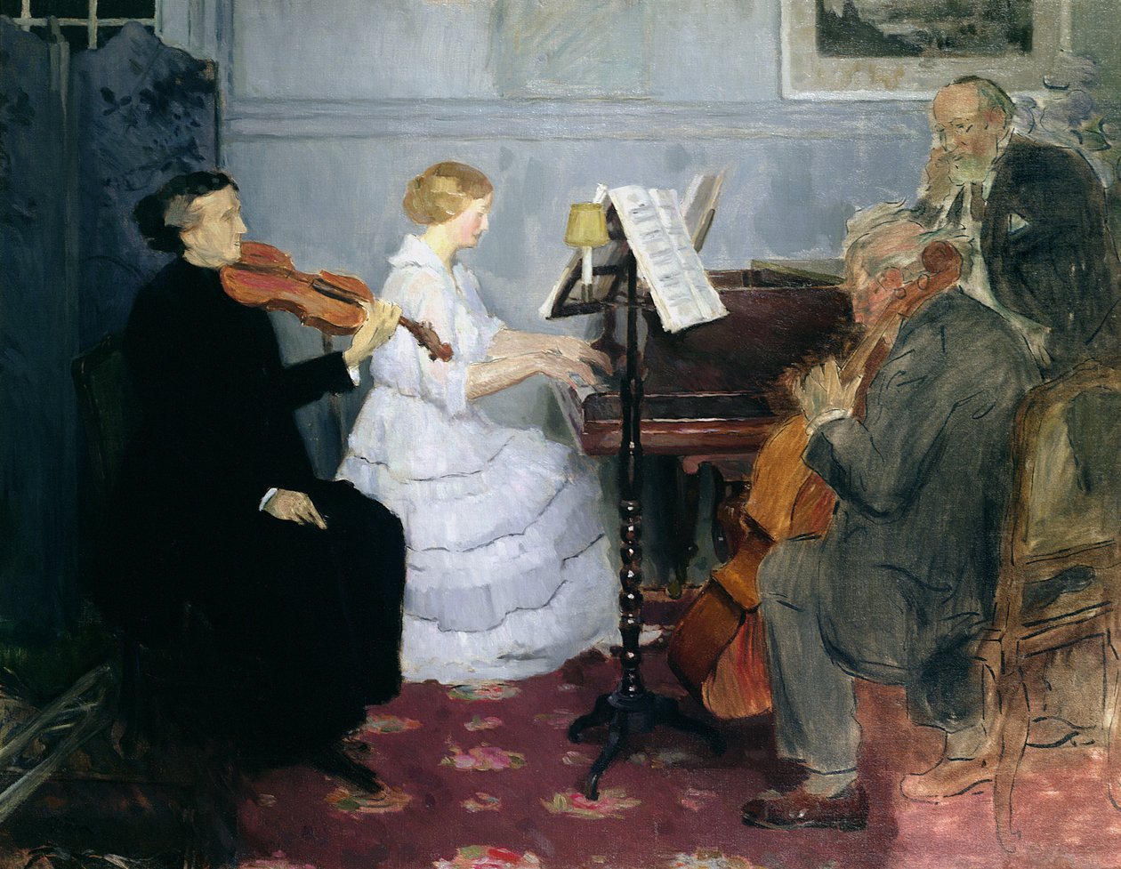 Kammermusikkoncert, c.1885-90 af Jules Alexandre Gruen or Grun