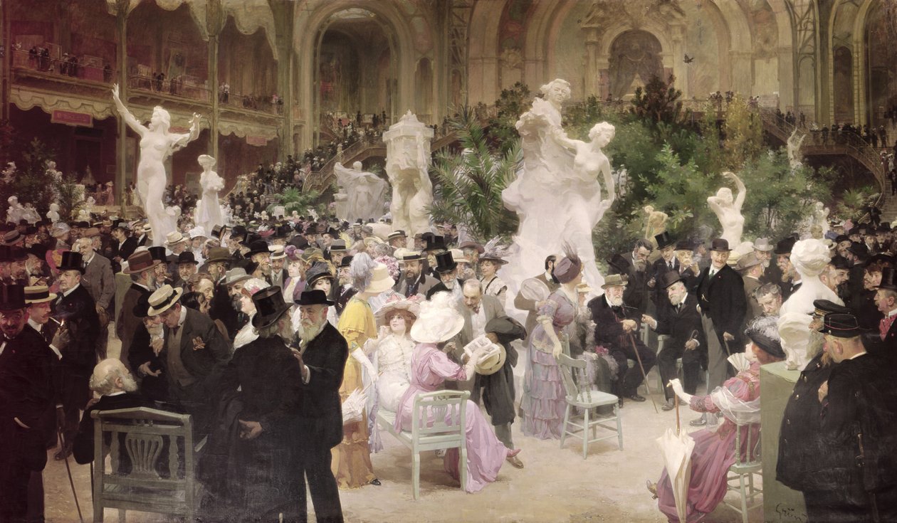 Fredag i den franske kunstnersalon, 1911 af Jules Alexandre Gruen or Grun