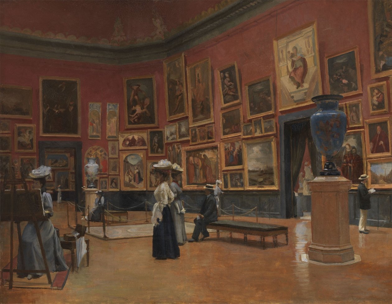 Besøgende på museet i Grenoble af Jules Bernard