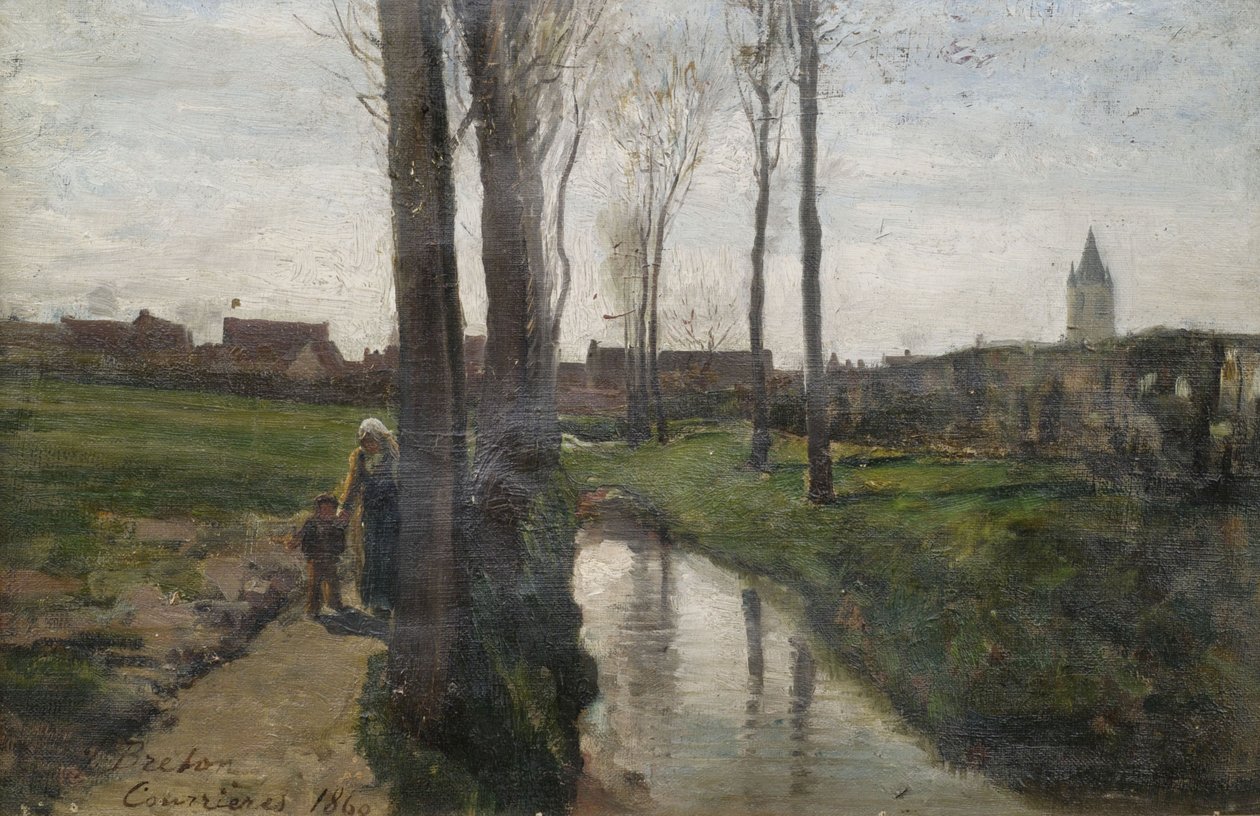 Landskab ved Courrières af Jules Breton