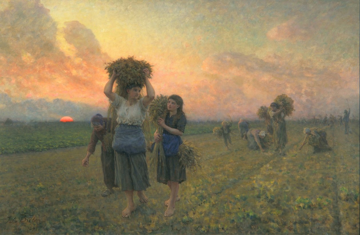 De sidste indsamlinger, 1895 af Jules Breton