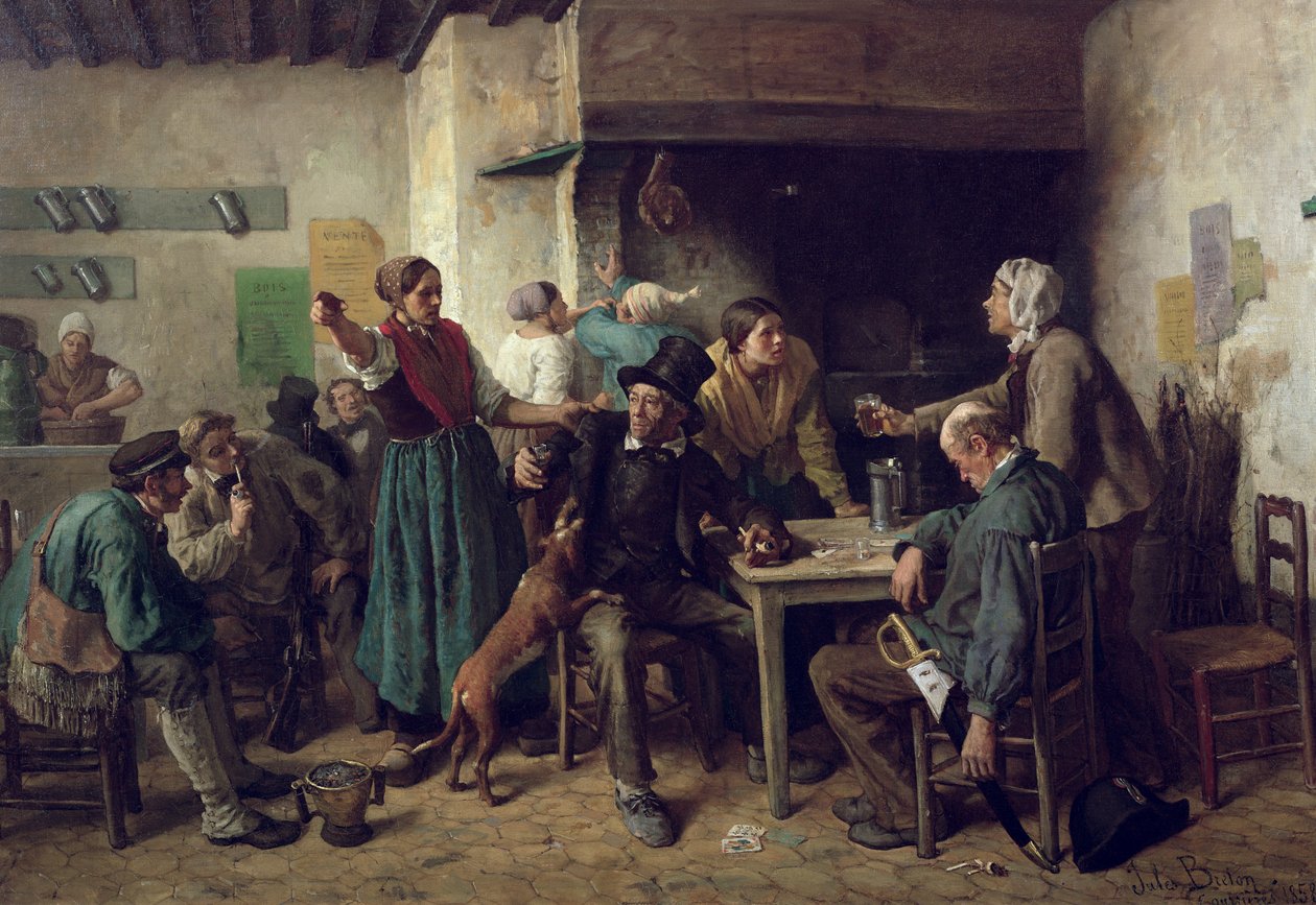 Vinbutik mandag 1858 af Jules Breton