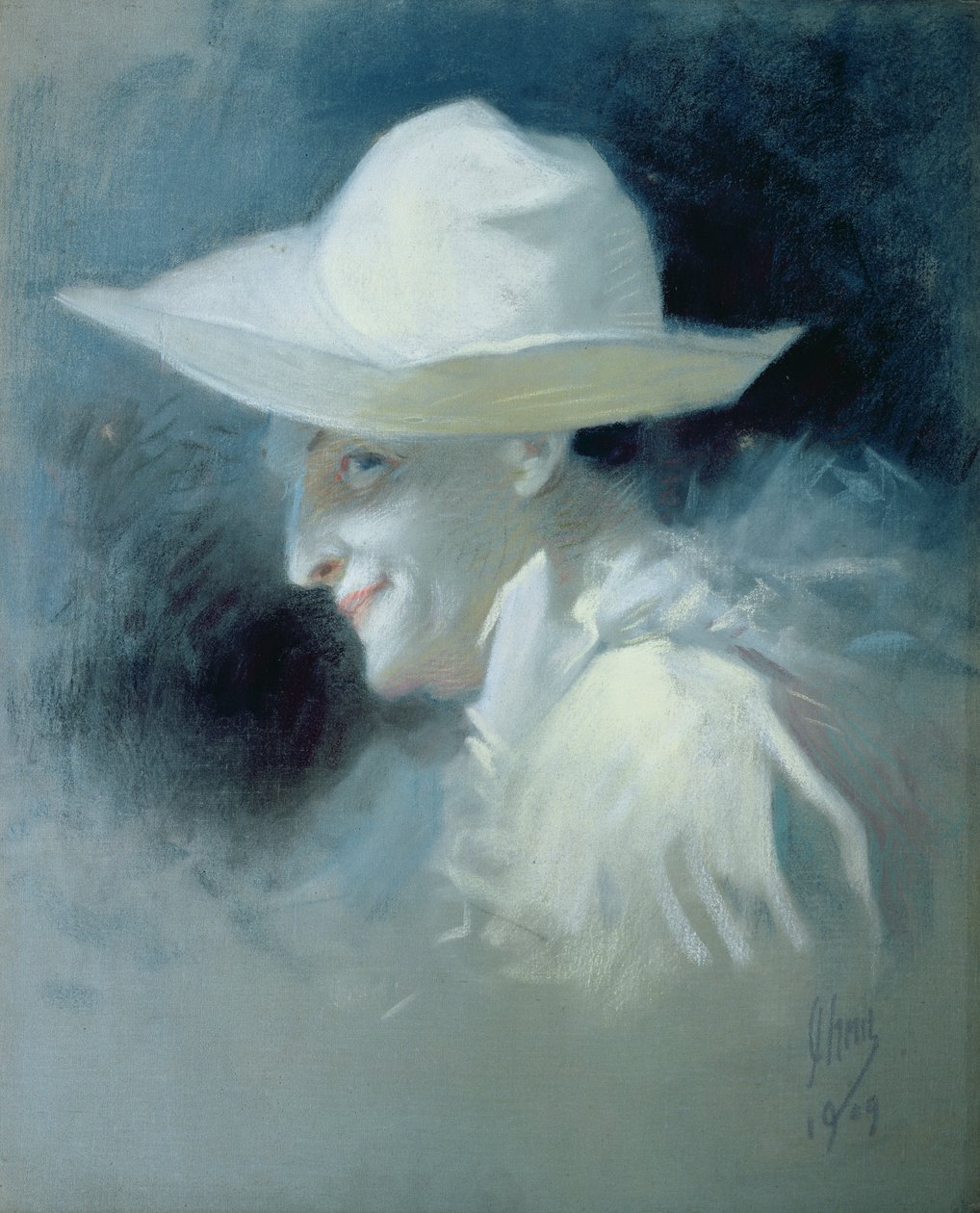 Mimekunstneren Georges Wague som Pierrot, 1909 af Jules Cheret