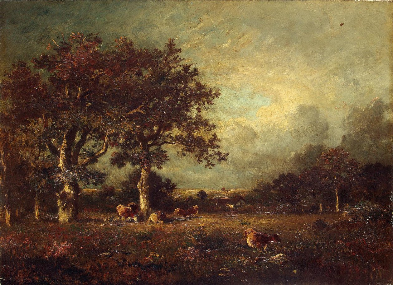 Dansk: Landskab med køer af Jules Dupré