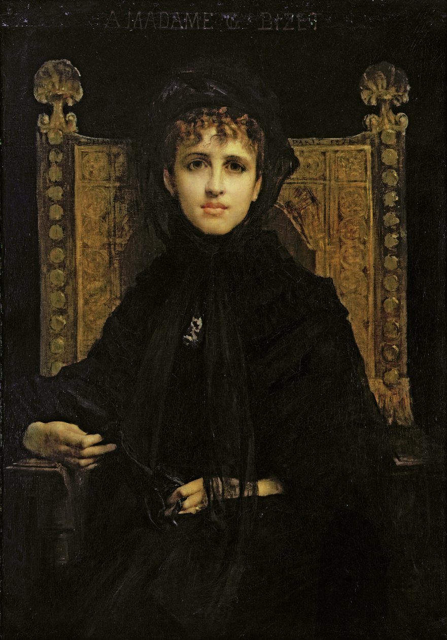 Portræt af Madame Georges Bizet (1849-1926) 1878 af Jules Elie Delaunay