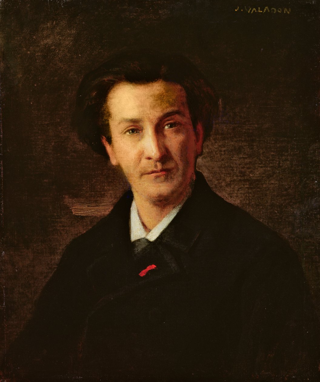 Portræt af Francois Coppee (1842-1908) af Jules Emmanuel Valadon