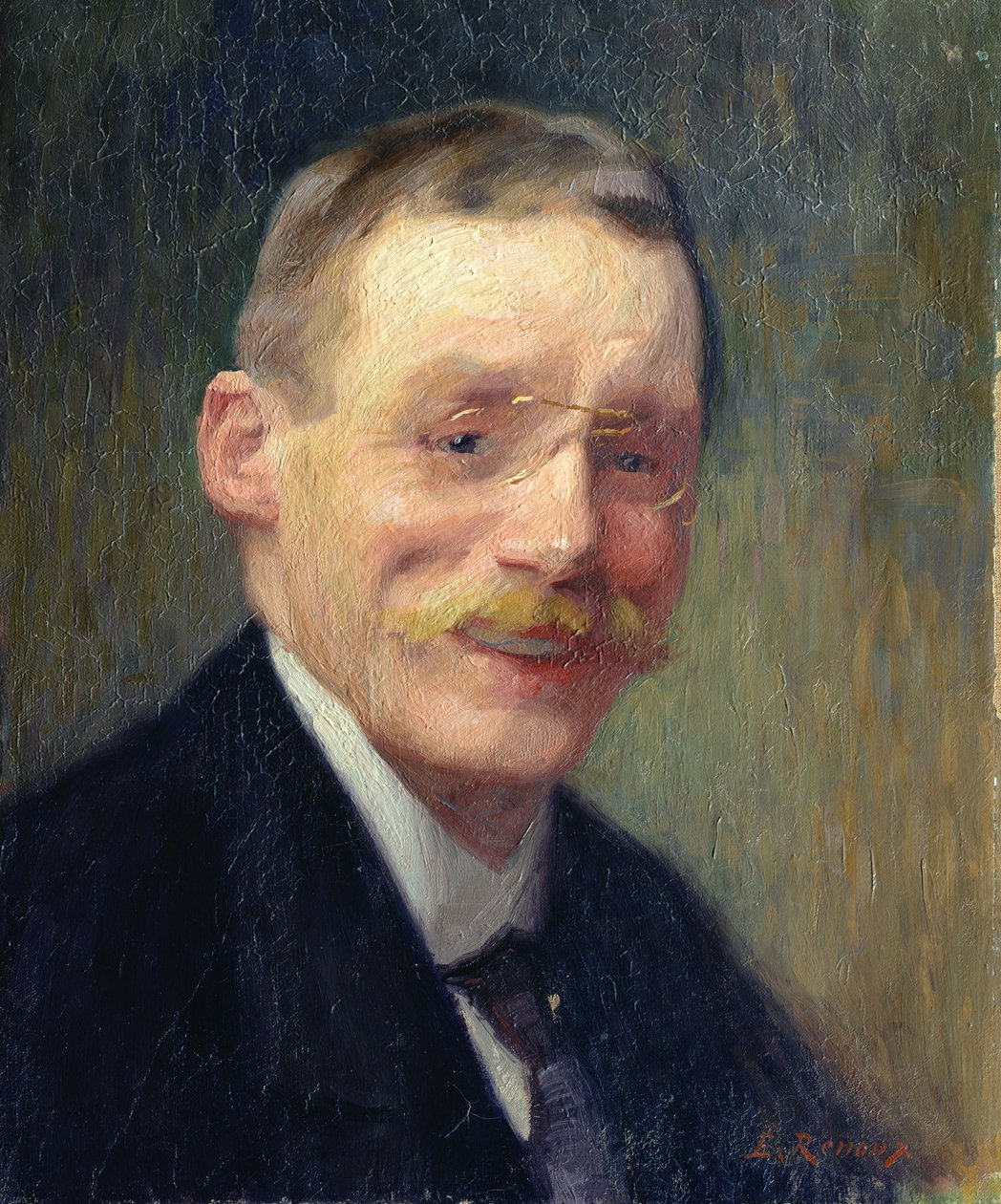 Selvportræt, smilende af Jules Ernest Renoux