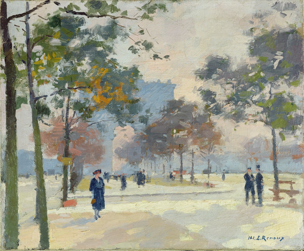 Triumfbuen i efteråret, Paris af Jules Ernest Renoux