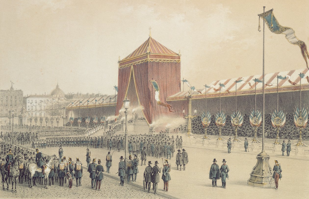 Republikkens proklamation, 12. november 1848 af Jules Gaildrau