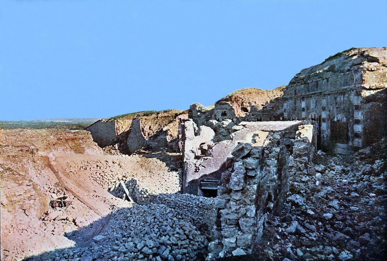 Fort de Moulainville nær Verdun, september 1916 (autokrom) af Jules Gervais Courtellemont