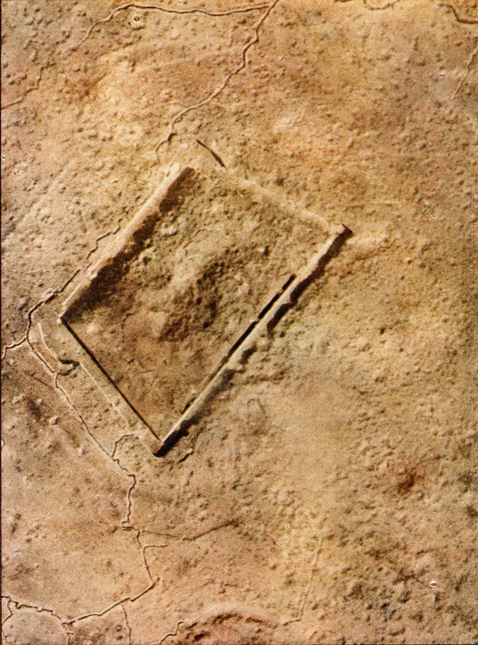 Det fuldstændigt ødelagte Fort de Vaux (luftfoto) nær Verdun, september 1916 (autokrom) af Jules Gervais Courtellemont
