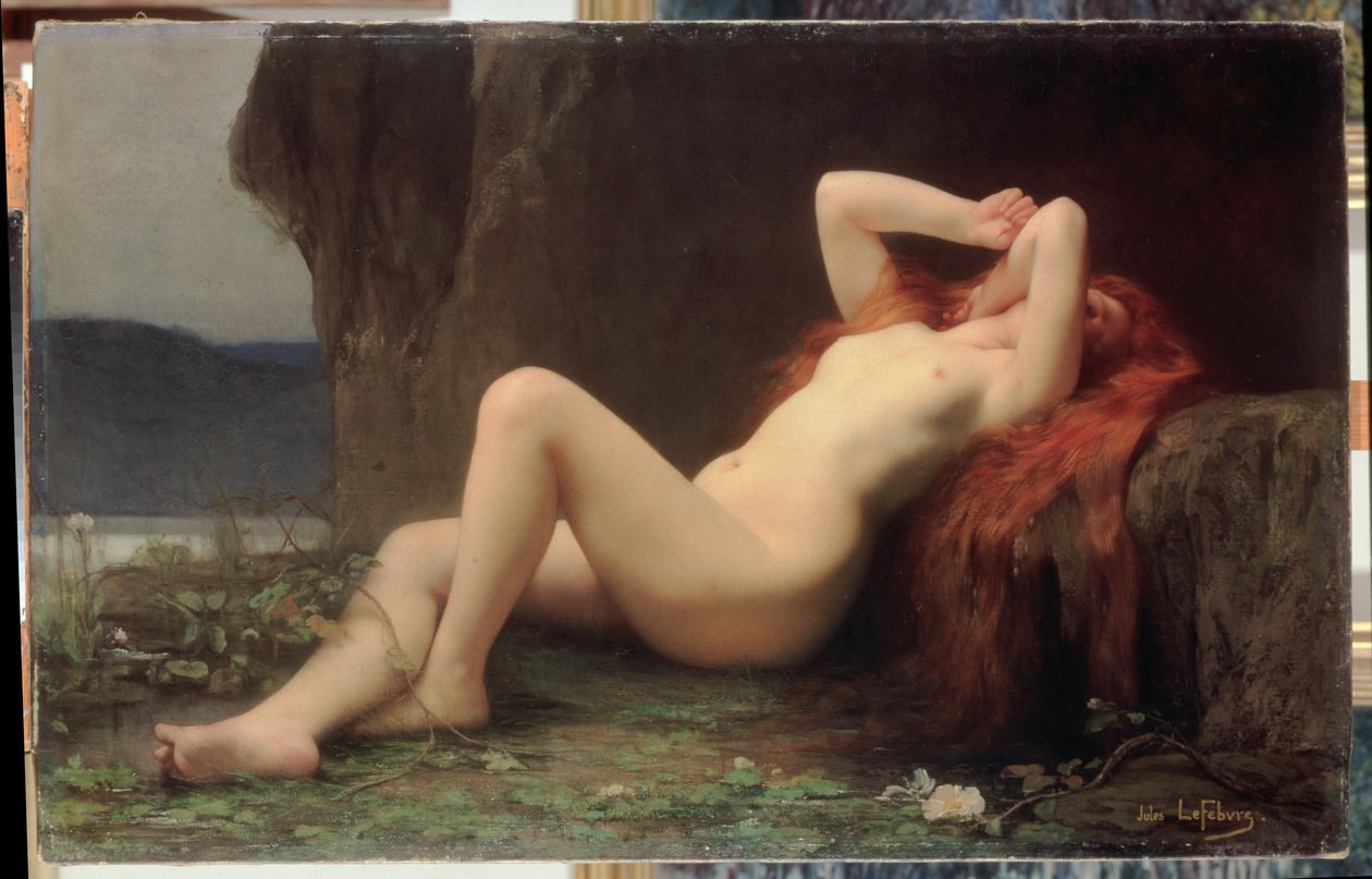 Maria Magdalena i hulen, 1876 af Jules Joseph Lefebvre