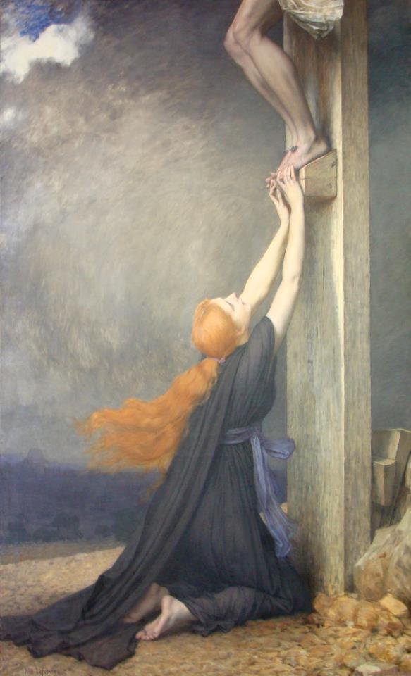 Sorgene ved Maria Magdalene Espanol: El Dolor de Maria Magdalena af Jules Joseph Lefebvre