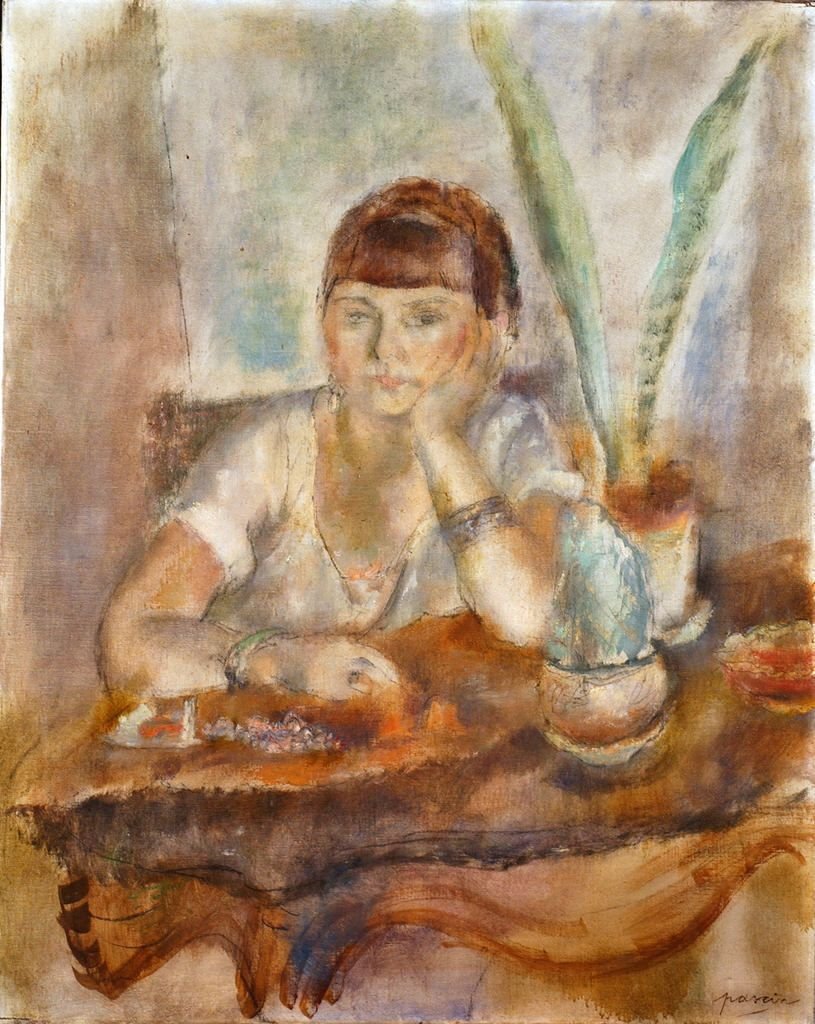 Portræt af Mimi Laurent af Jules Pascin