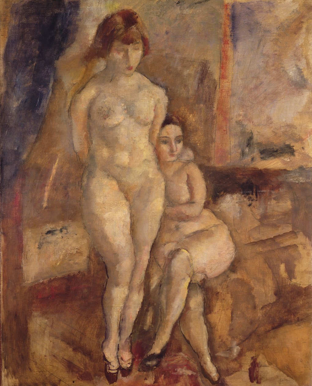 De to modeller, ca. 1928 af Jules Pascin
