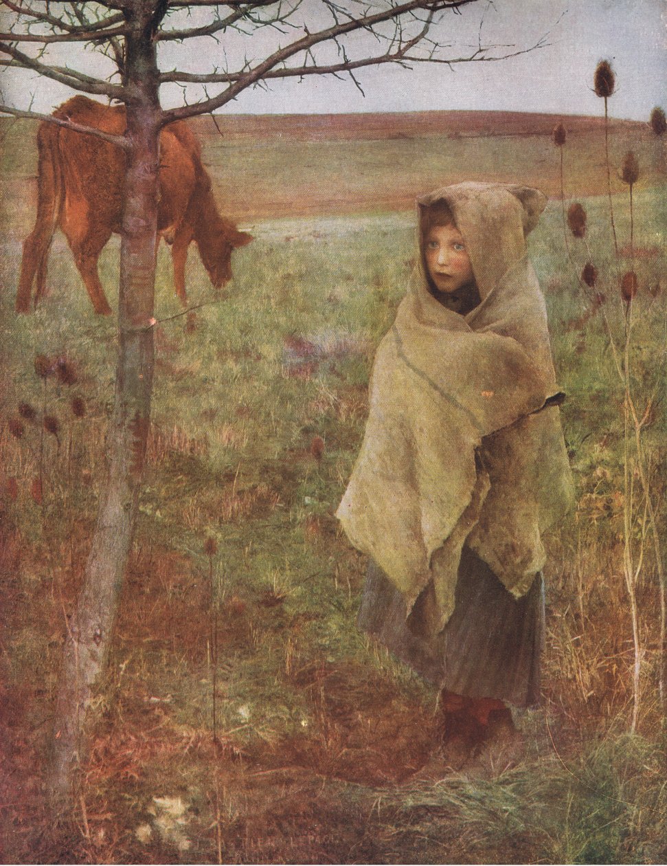 Stakkelssanger, Bibbys Annual, 1916-1917 af Jules after Bastien Lepage