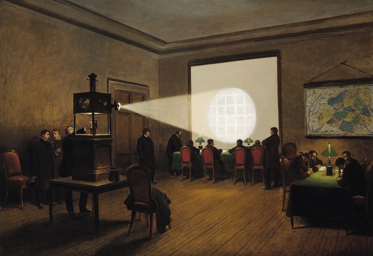 Fremsendelse af Telegrafer ved Centraltelegrafkontoret, november 1870 af Jules Didier