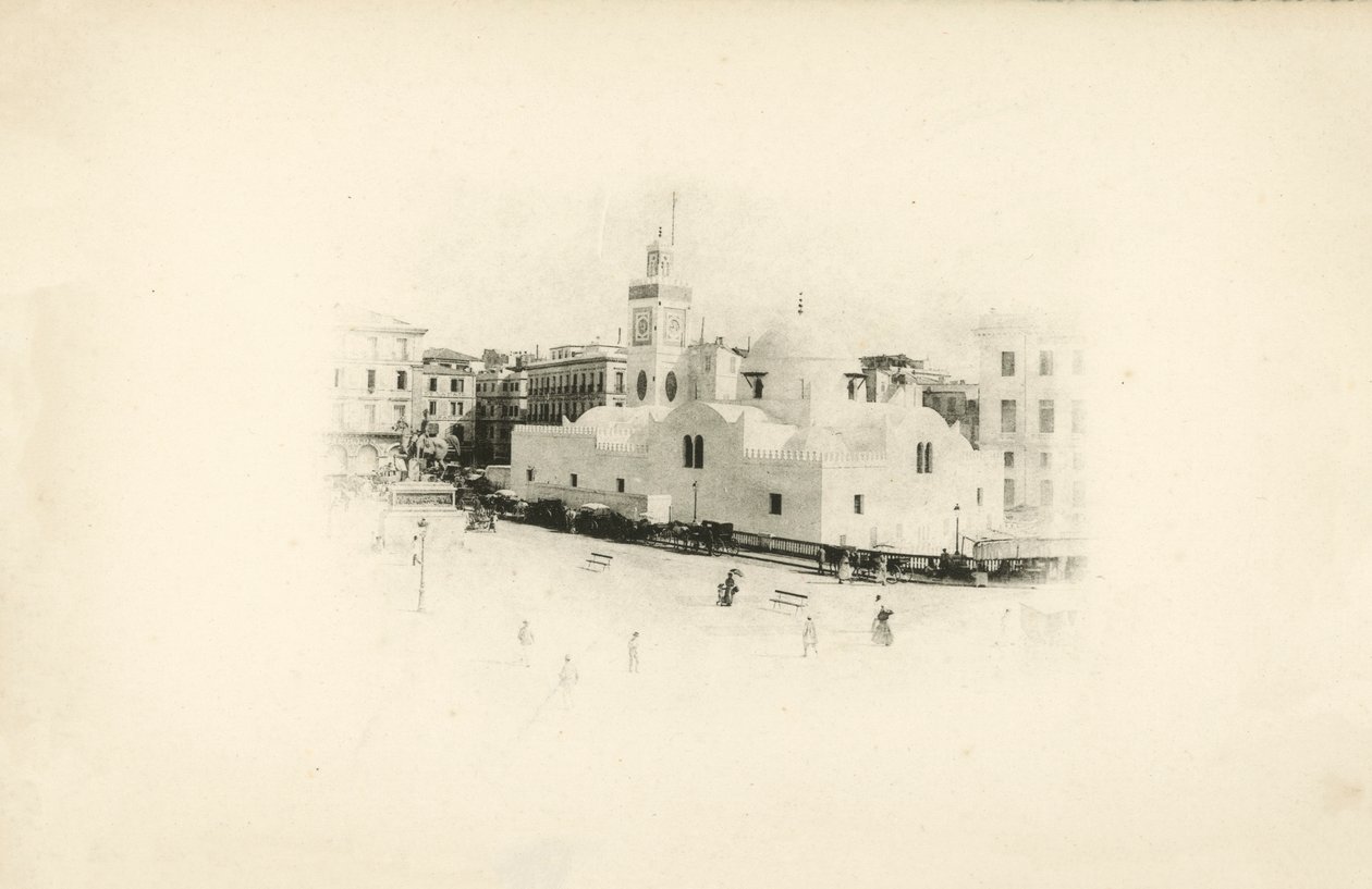 En af Jules Gervais-Courtellemonts udsigter over Algeriet (s/h-foto) af Jules (after) Gervais-Courtellemont