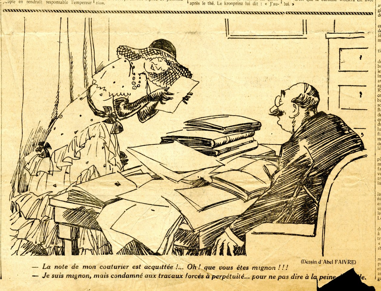 Candid, satirisk i N & B af Jules Abel Faivre