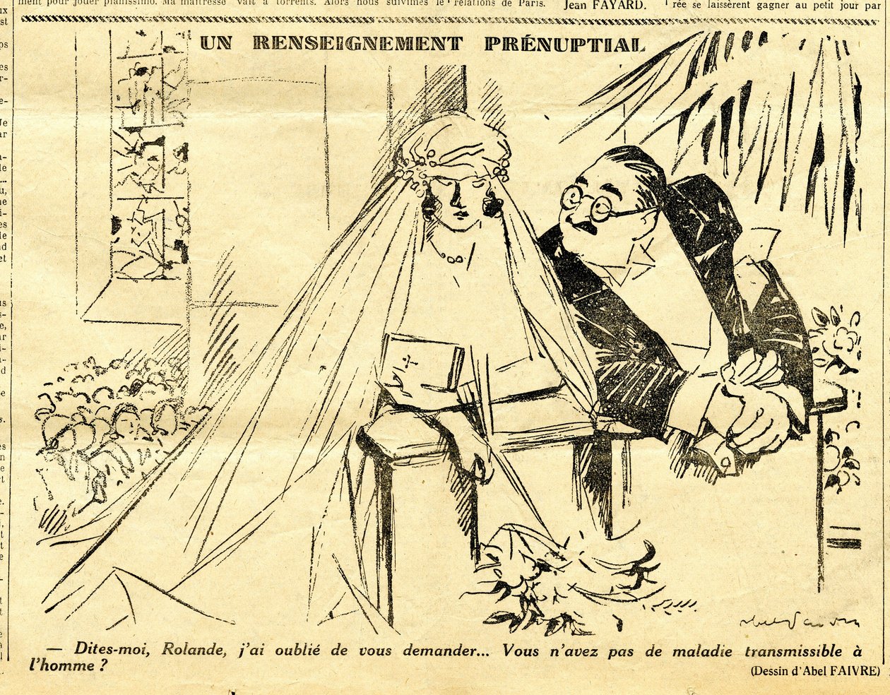 Oprigtig, satirisk i sort/hvid af Jules Abel Faivre