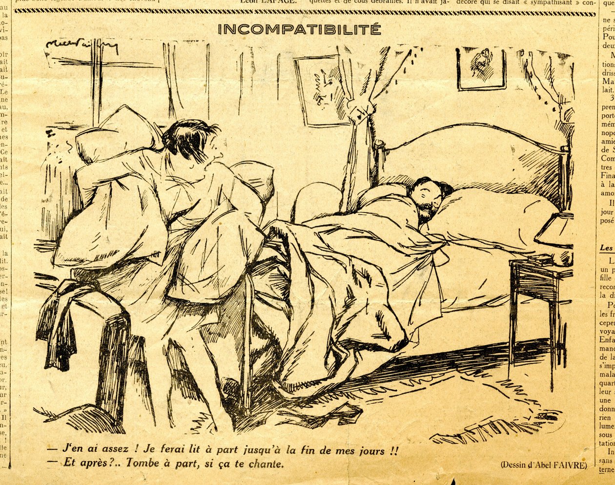 Oprigtig, satirisk i sort/hvid af Jules Abel Faivre