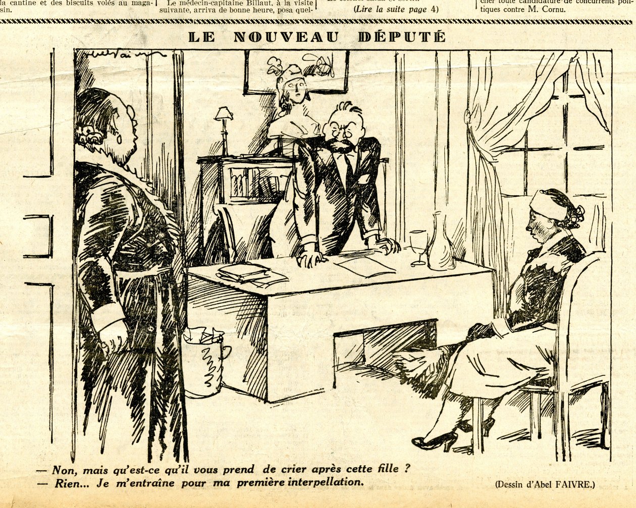 Oprigtig, satirisk i sort/hvid af Jules Abel Faivre