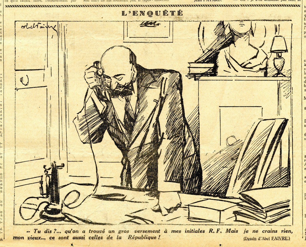 Oprigtig, satirisk i sort/hvid af Jules Abel Faivre