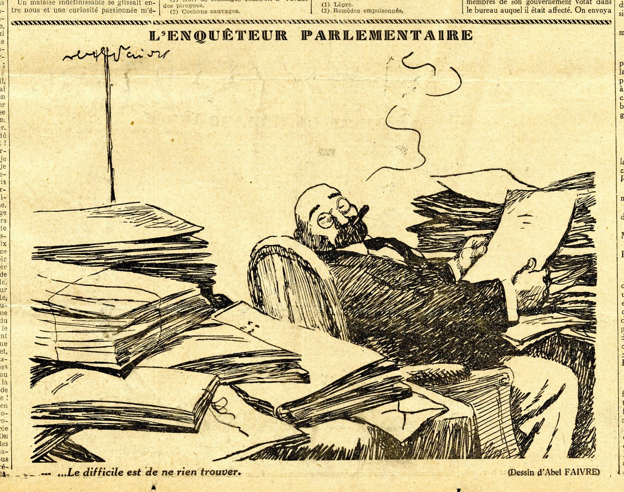 Oprigtig, satirisk i sort/hvid af Jules Abel Faivre