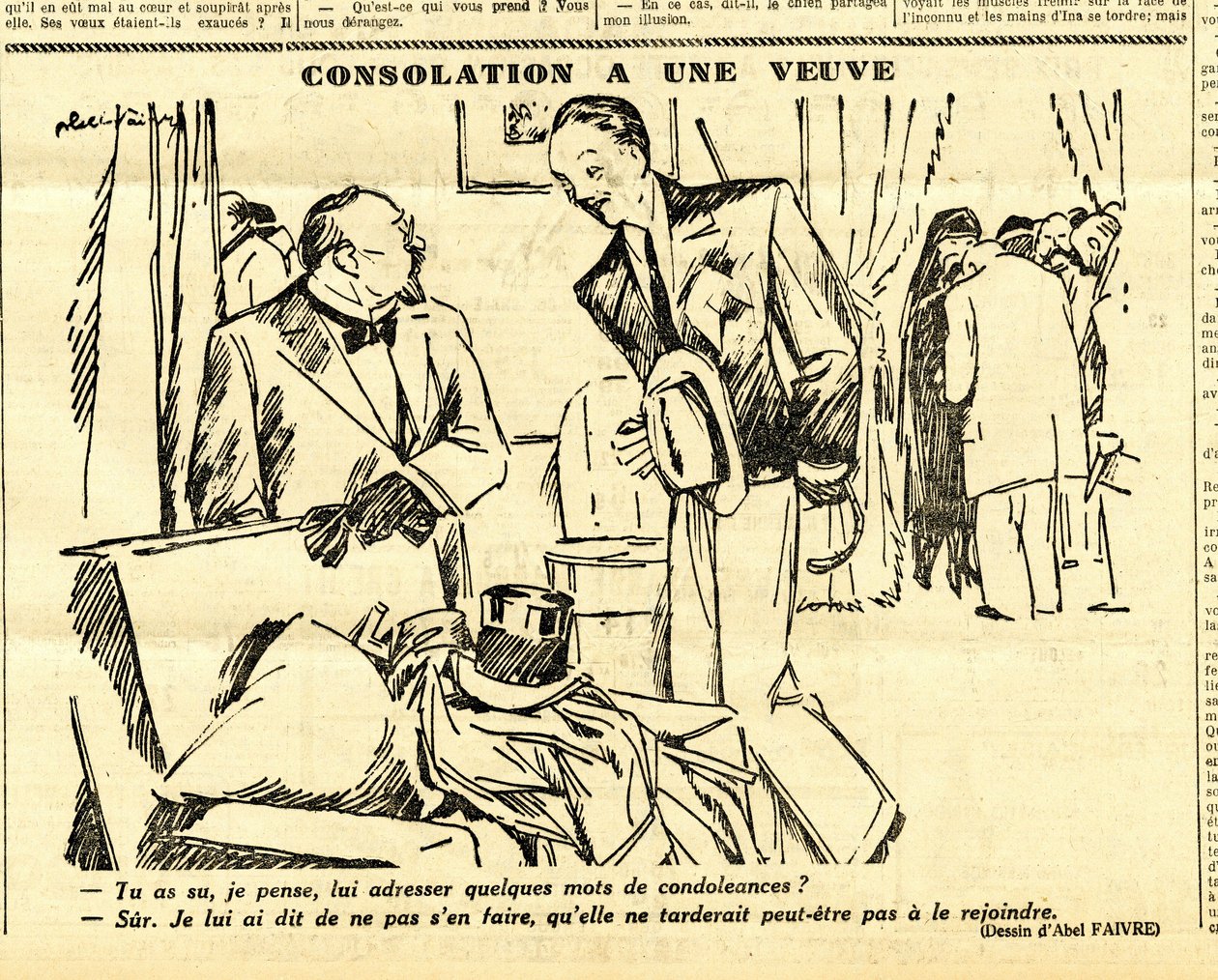 Oprigtig, satirisk i sort/hvid af Jules Abel Faivre