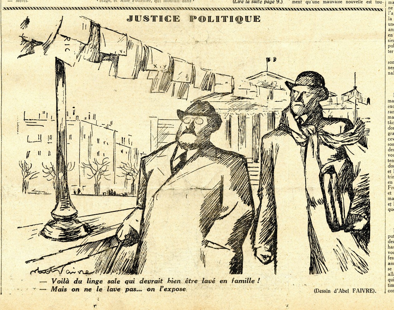 Oprigtig, satirisk i sort/hvid af Jules Abel Faivre