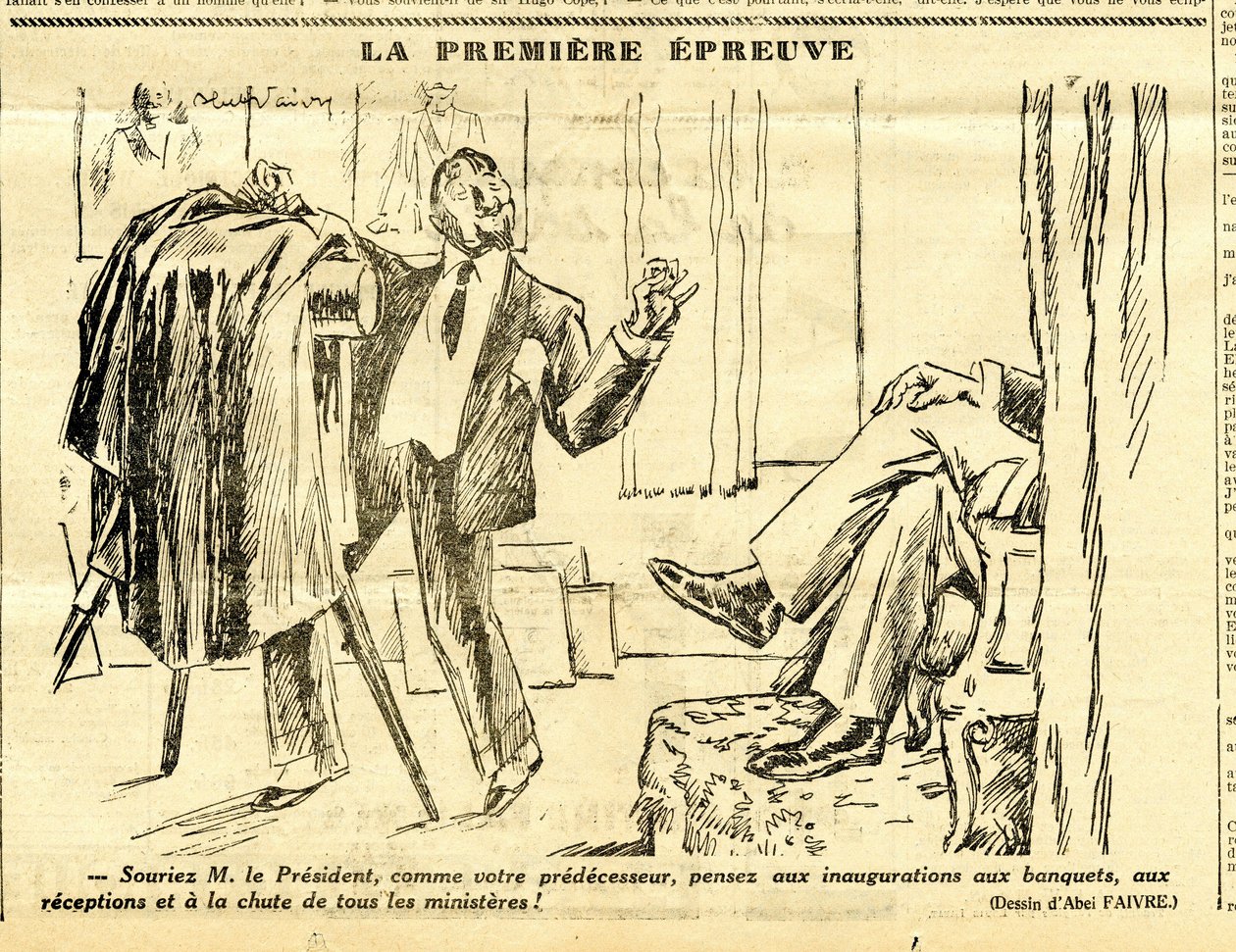 Oprigtig, satirisk i sort/hvid af Jules Abel Faivre