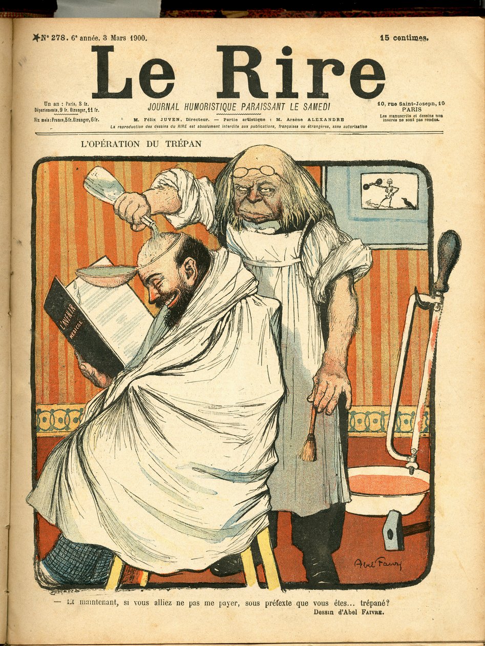 Omslag til ""Le Lire"", nummer 278, Satirisk i farver af Jules Abel Faivre