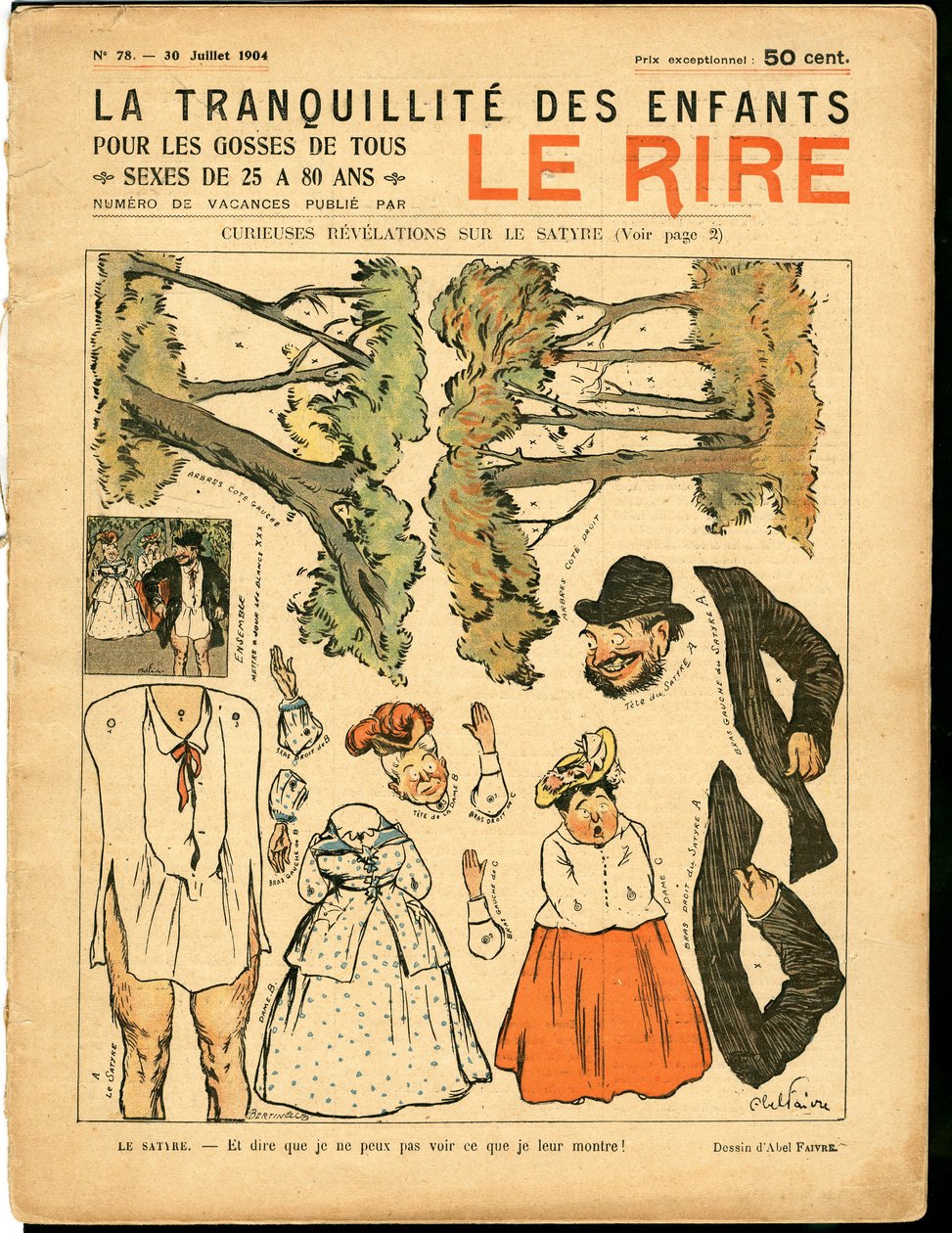 Cover af "" Latteren"", nummer 78, Satirisk i farver af Jules Abel Faivre