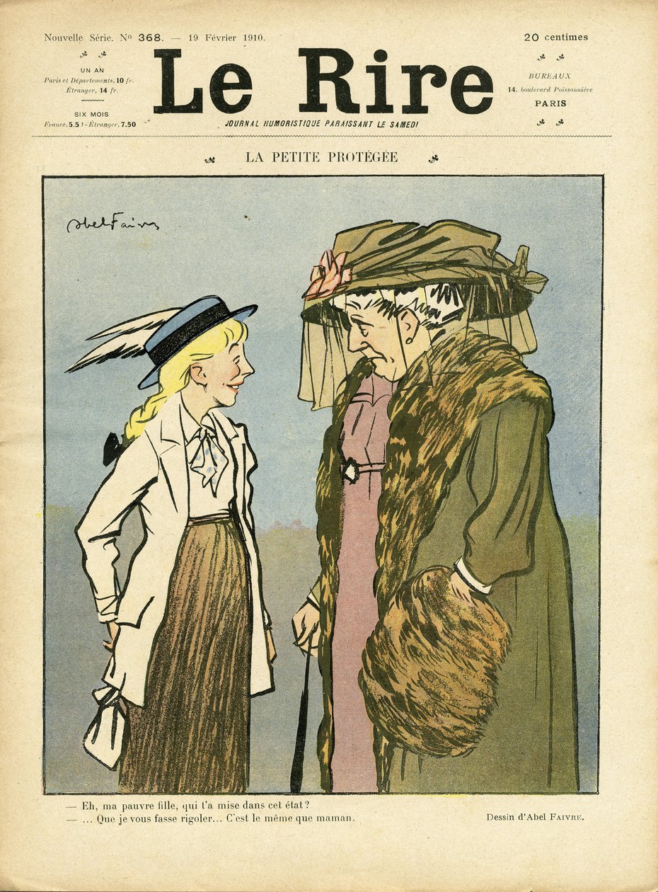 Illustration af Abel Faivre (1867-1945) til forsiden af Le Lire af Jules Abel Faivre