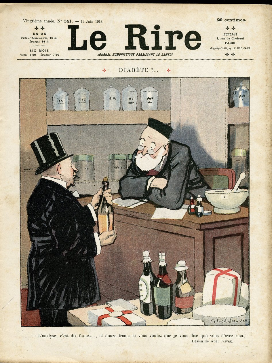 Illustration af Abel Faivre (1867-1945) til forsiden af Le Rire af Jules Abel Faivre