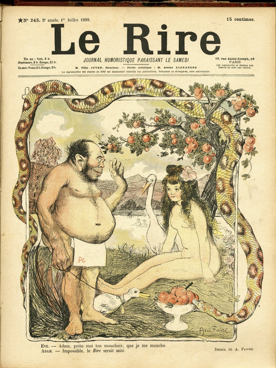 Illustration af Abel Faivre (1867-1945) til forsiden af Le Rire, nr. 243 af Jules Abel Faivre