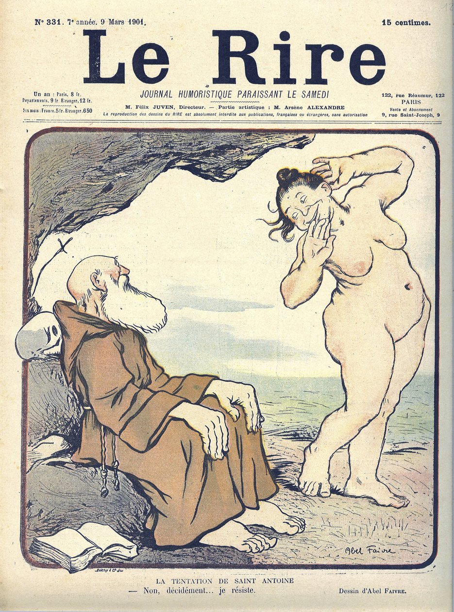 Illustration af Abel Faivre (1867-1945) til omslaget til The Laughter, nr. 331 af Jules Abel Faivre