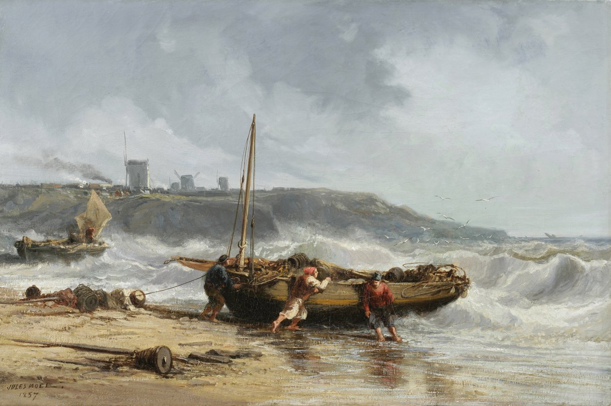Kystscene, 1857 af Jules Achille Noel