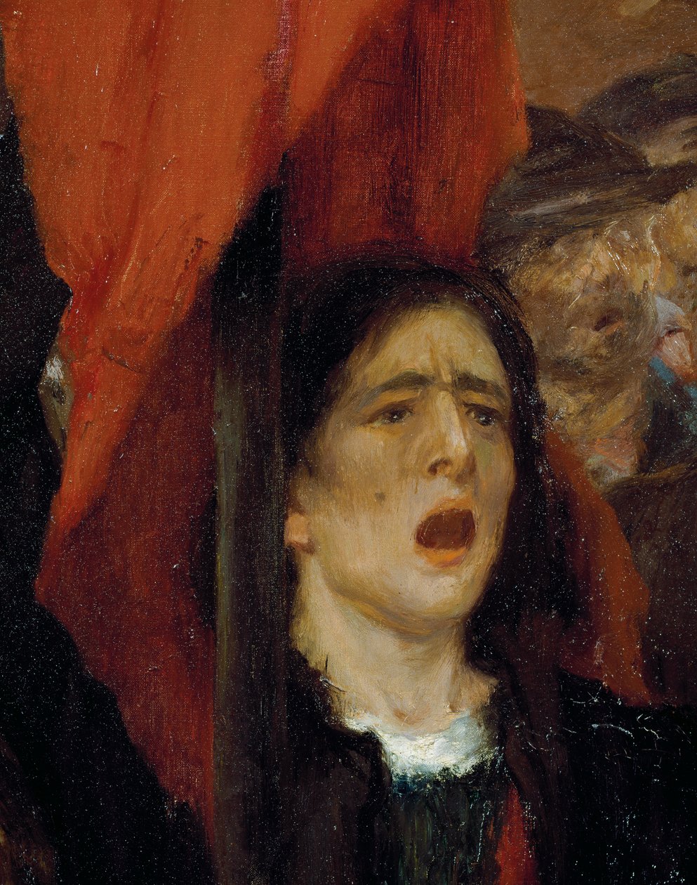 La Greve ved Creusot (strejke ved Creusot) af Jules Adler