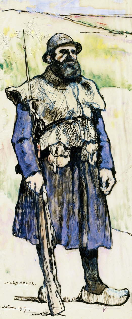 Soldat i Verdun af Jules Adler
